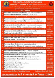Read more about the article ใบวัว สนามกีฬาชนโคบ้านบ่อล้อ 11 มีนาคม 2568 รายการวัวชน