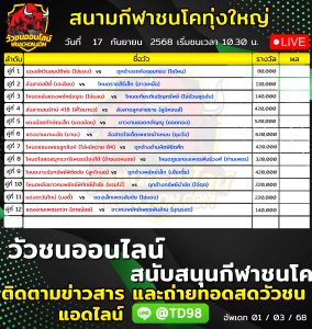 Read more about the article โปรแกรมวัวชน สนามกีฬาชนโคทุ่งใหญ่ ลาสเวกัส 17 กันยายน 2569 รายการวัวชน
